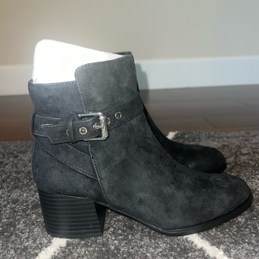 Sam Edelman Black Suede Ankle Boots